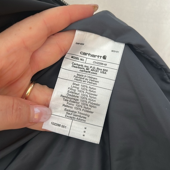 Carhartt Men’s Rain Defender® Insulated Vest - Relaxed Fit Size Medium - Picture 9 of 12